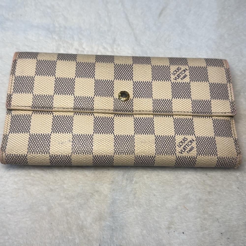 Louis Vuitton Damier Azur Porte Tresor International Trifold Wallet with CoA - Picture 2 of 14
